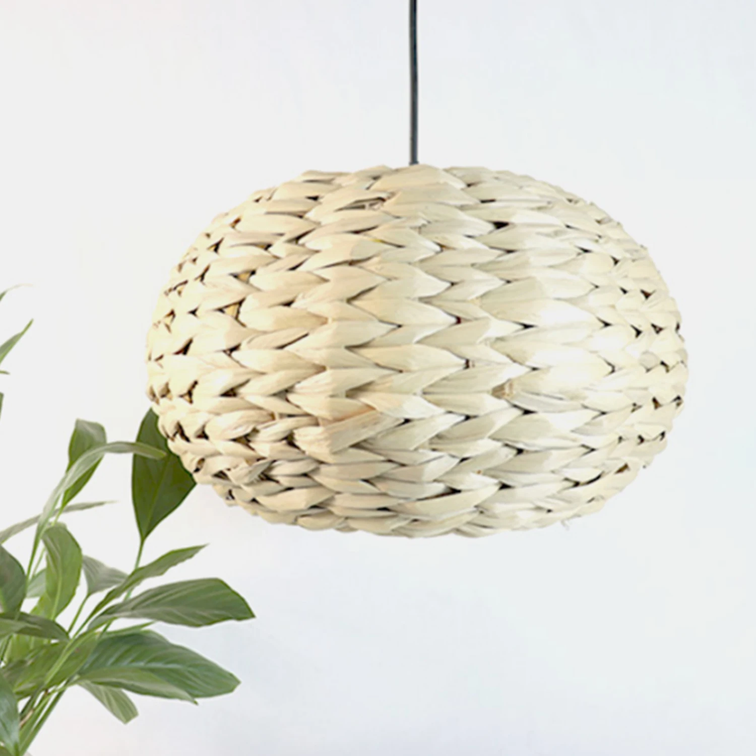 Vintage Water lotus chandelier warm light indoor lighting E27/E26 bulbs pendant lamp with sea grass