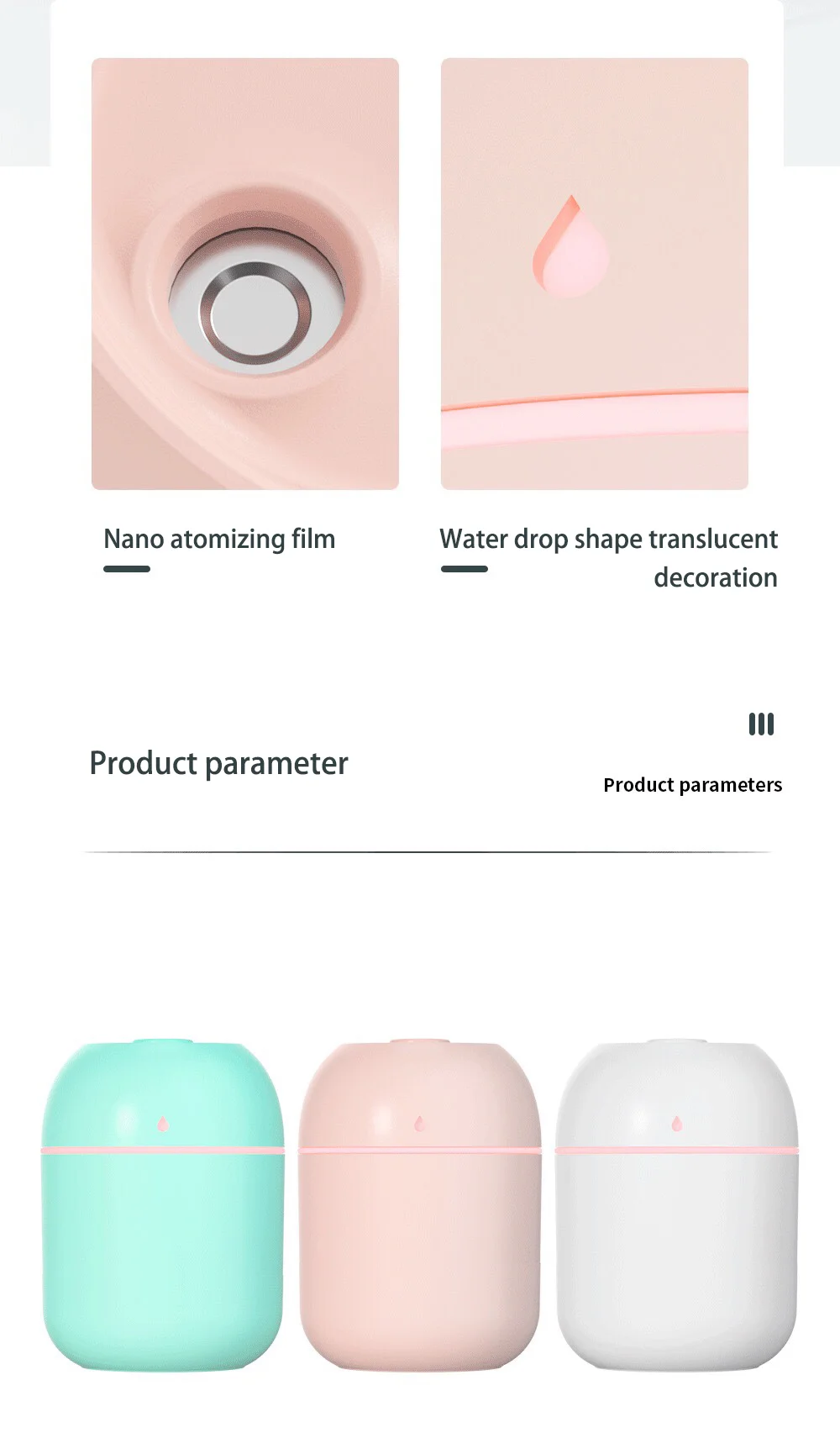 LED Light 220ML Mini Portable USB Fogger Mist Maker Home Essential Oil Diffuser Humidifier New Technology OEM Aromatherapy 960