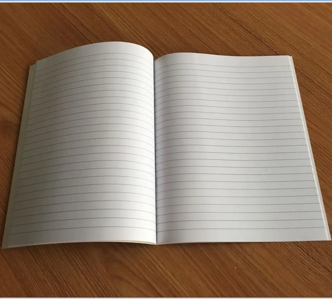 
A5 kraft paper cover exercise book with silver printed logo 