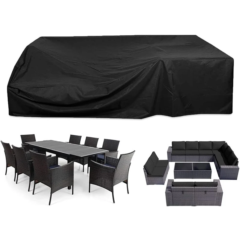 210D Oxford Waterproof Outdoor Furniture Cover Protection for Garden Table and Chair Durable Dust-Repelling Cover