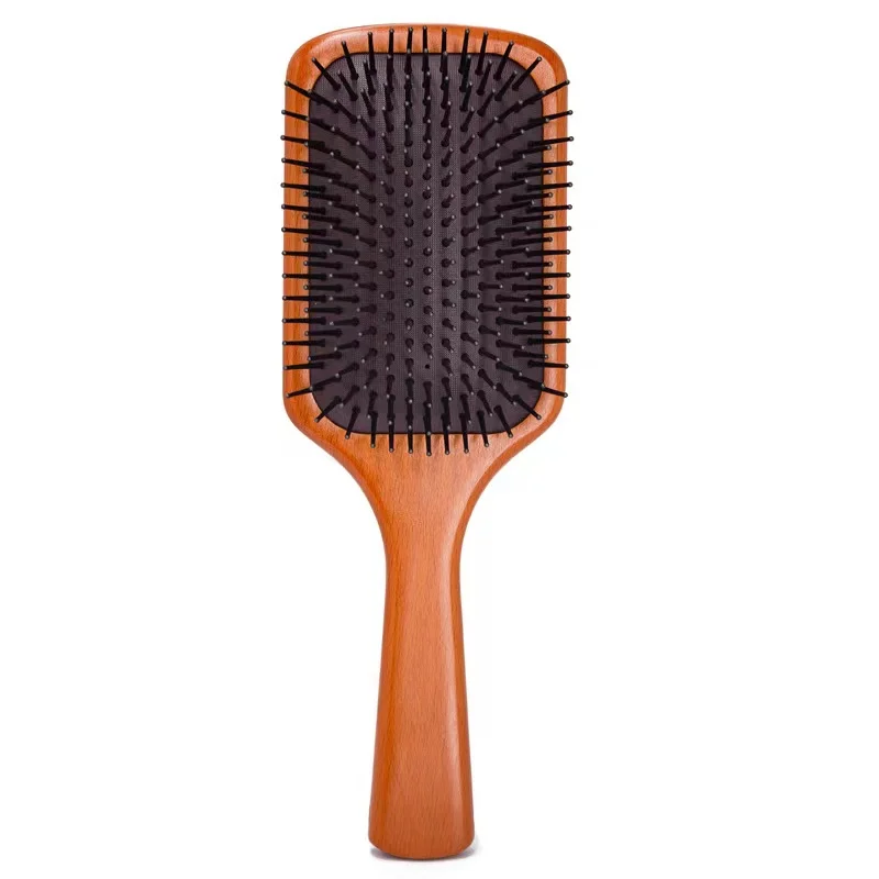 Massage Comb Factory Natural Soft Bristles Hair Brush Small Wood Hair Massage Brush And Comb Set