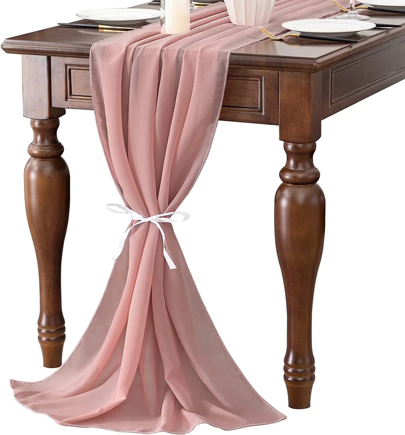Wholesale Supplier Elegant Chiffon Soft Wedding Table Runner Party Decoration
