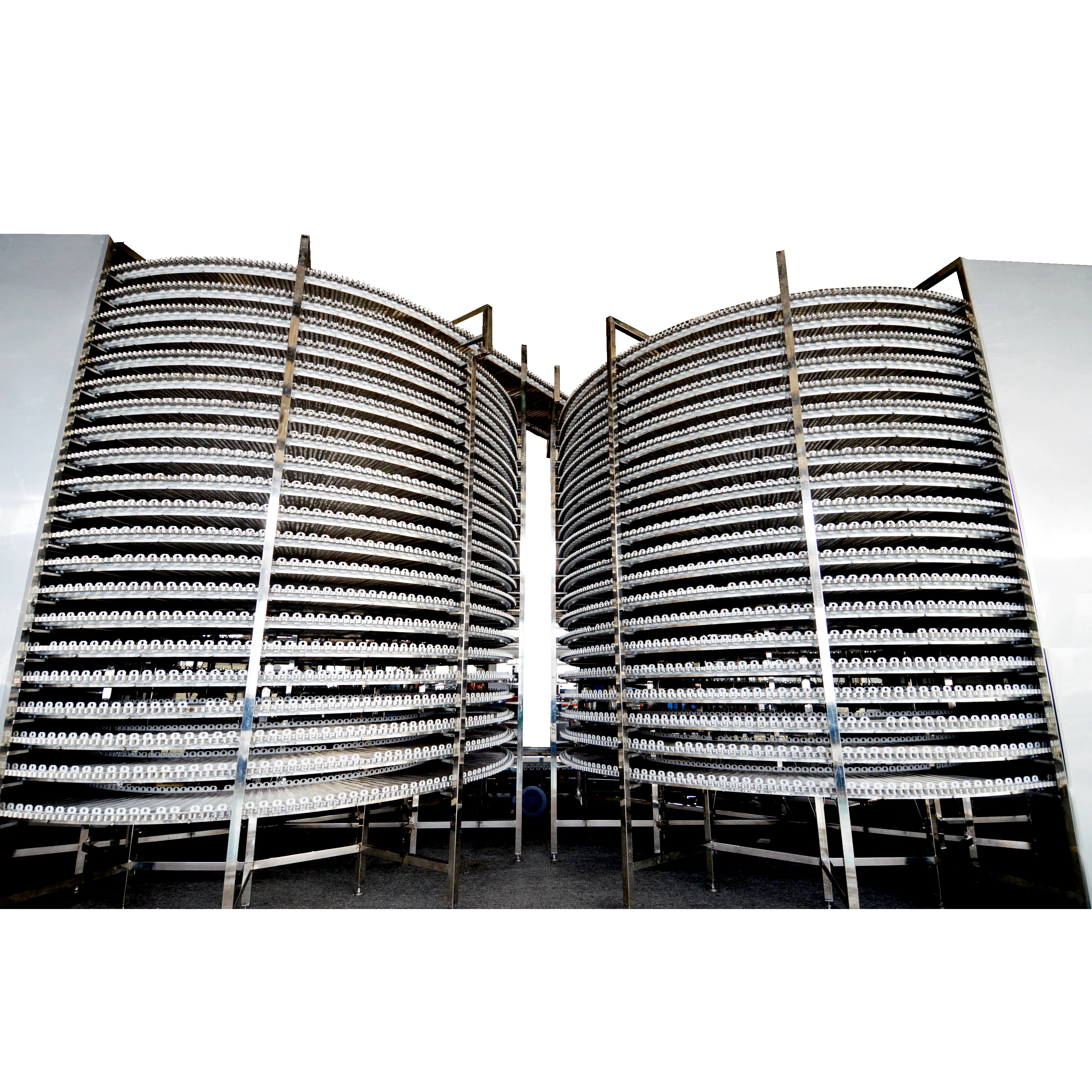 Double Spiral IQF Tunnel Quick Freezer for Vegetable/Seafood Processing Plant