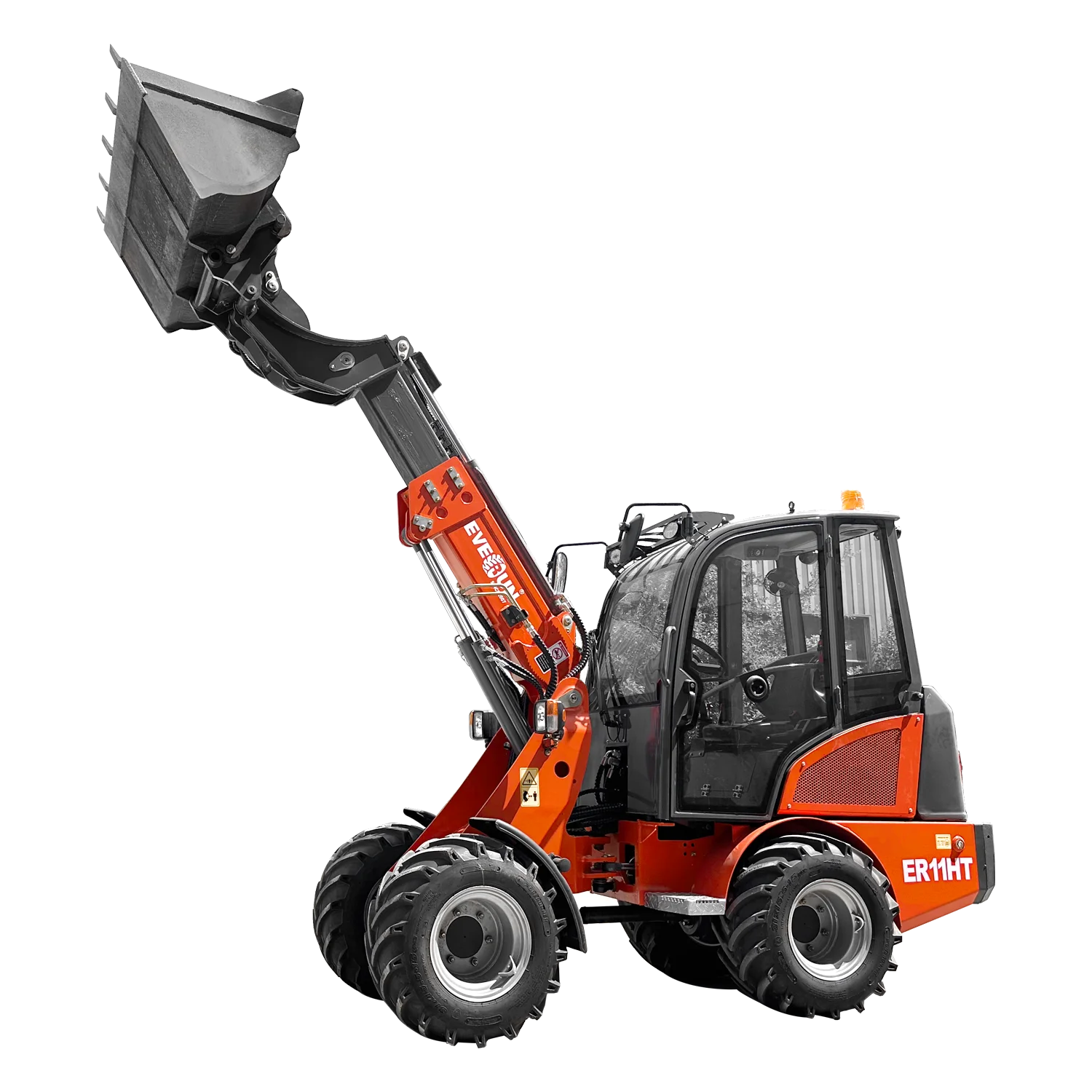 Everun 2024 Hot Sale ER11HT 0.8ton Imported Engine front end small diesel bucket compact mini wheel loader