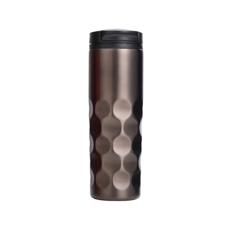 Modern travel coffee double wall plastic vacuum travel mug