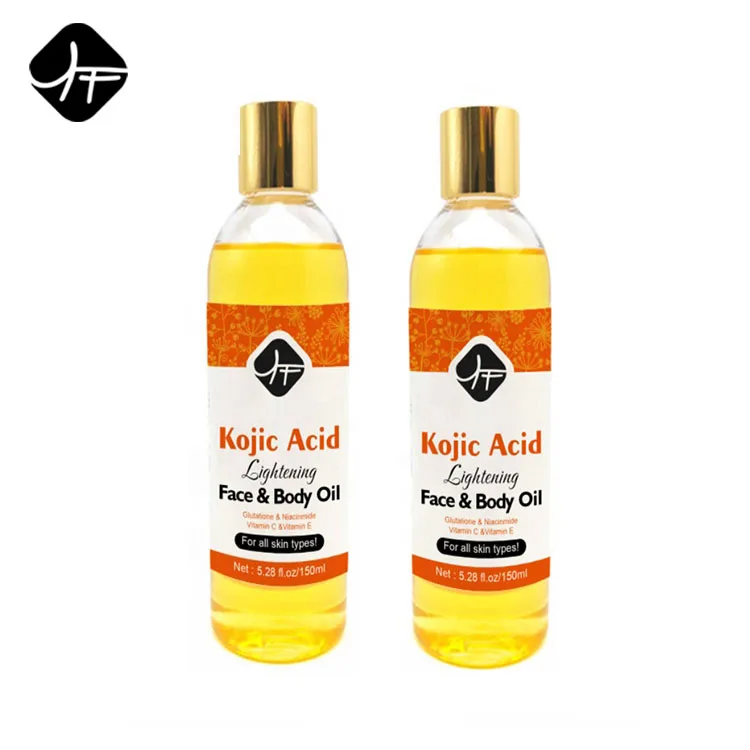 OEM Bleaching Body Massage Oil Private Label Scented Whitening Kojic Acid Glutathione Body Oil