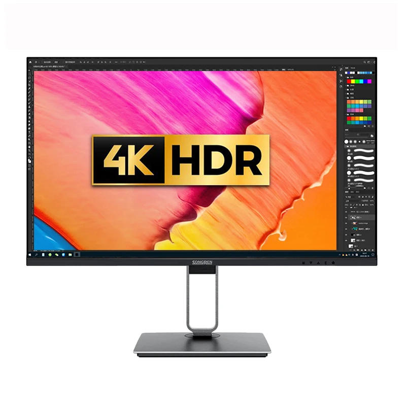 Гуанчжоу, высокое качество, оптовая продажа, OEM, оптом, черный, безрамочный UHD 2160P HDR 60 Гц IPS плоский экран для настольного ПК, СВЕТОДИОДНЫЙ монитор 27 дюймов 4K