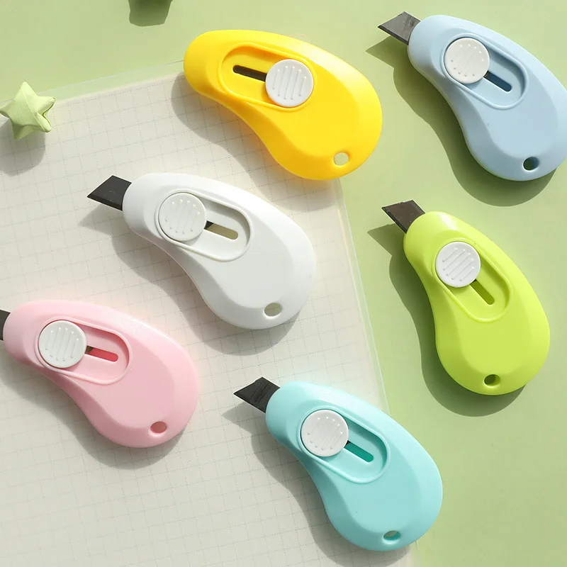 Mini utility knife Letter Opener portable small express box opener stainless Steel paper knife Cutter with Key Chain Hole