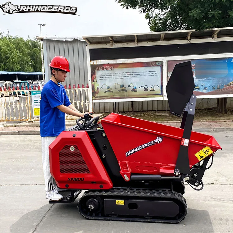 Crawler Mini Dumper Sale 800kg China Rhinoceros New XN800 Factory Price with Japanese Kubota Diesel Engine EPA CE used