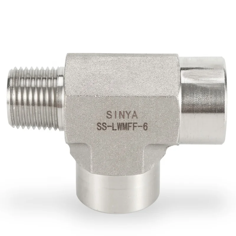 6000 PSI 3/8 NPT Male Female Stainless Steel 316/316L Swagelok Type  NPT Tube Fittings Instrumentation Street Tee Pipe Fittings