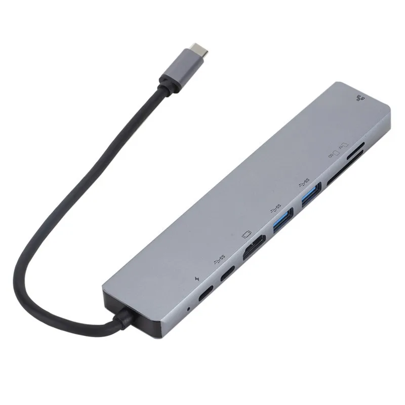 docking station 8in1 USB3.1 HUB HD port(60HZ)+USB*2+PD Charging+ USB C /F + TF card reader+RJ45 adapter