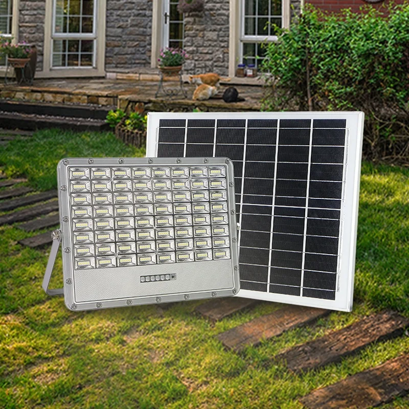 Holux Outdoor Led Flood Light Ultra-thin SMD2835 Monocrystalline Waterproof Ip65 Solar Flood Light for Stadium