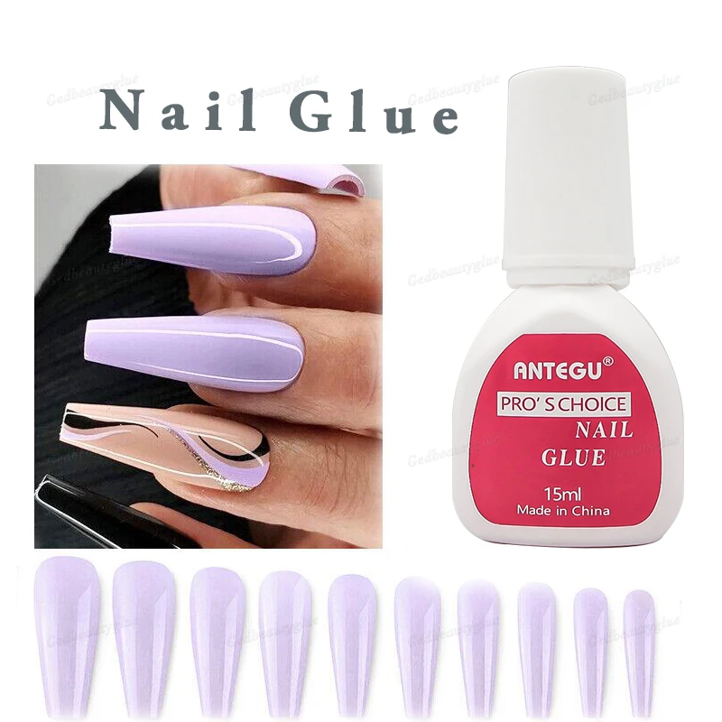 Beauty Products 15ml Nail Glue with Premium Brush for Strong Long Lasting Bond Fast Drying Low Smell Waterproof