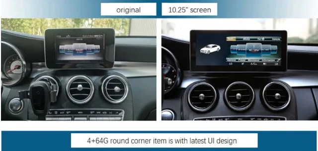 UPSZTEC 10,25 'IPS экран Android 10 Автомобильный видео GPS плеер для Mercedes Benz C Class W205 S205/GLC Class X253 2019- 4G NTG 5,5