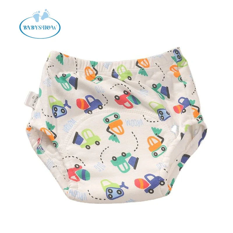 Babyshow Cotton Printed Training Pants Baby 6 Layers Gauze Toilet Learning Diapers Wholesale Soft Reusable Learning Nappies