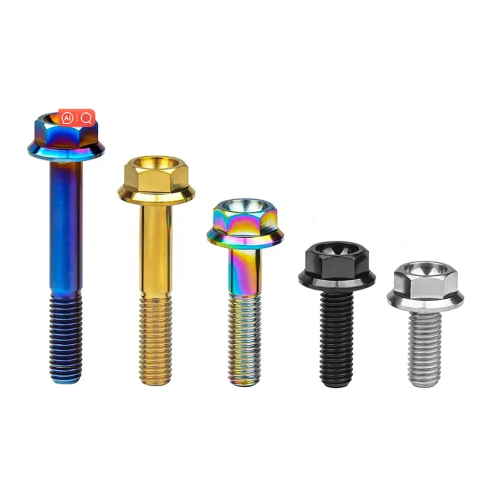 HTY M8 * 1 25 шаг титановые болты Ti DIN6921 фланцевые Шестигранные Болты Винты