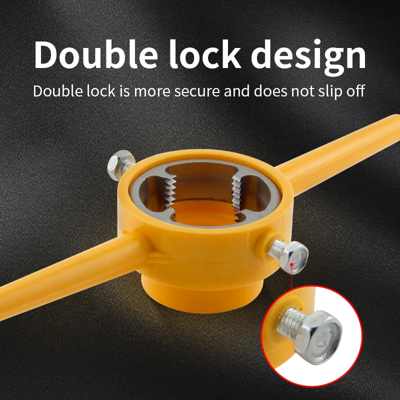 6-Piece Set Water Tap Dies PVC Plastic Pipe Sleeves Internal Thread Wrenches Broken Manual Alloy Threads-for Tapping