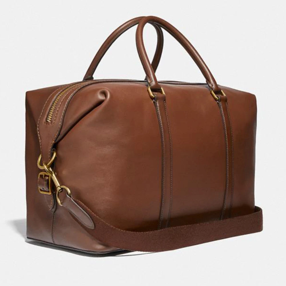 Custom Vegan PU Leather Mens Gym Duffel Bag Casual Travel Duffle Bag For Men