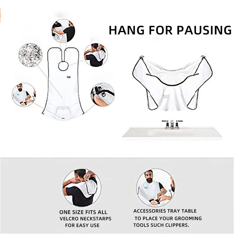 cheap bulk Transparent Suction Cup Creative Male Shave front bathroom sink Beard Catcher Care Clean Hair Holder plastic  Apron