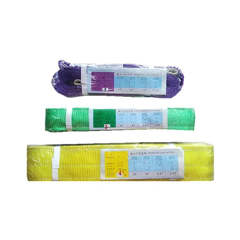 High quality 20 ton lifting web slings polyester ce eye type lift sling flat webbing sling lifting belt