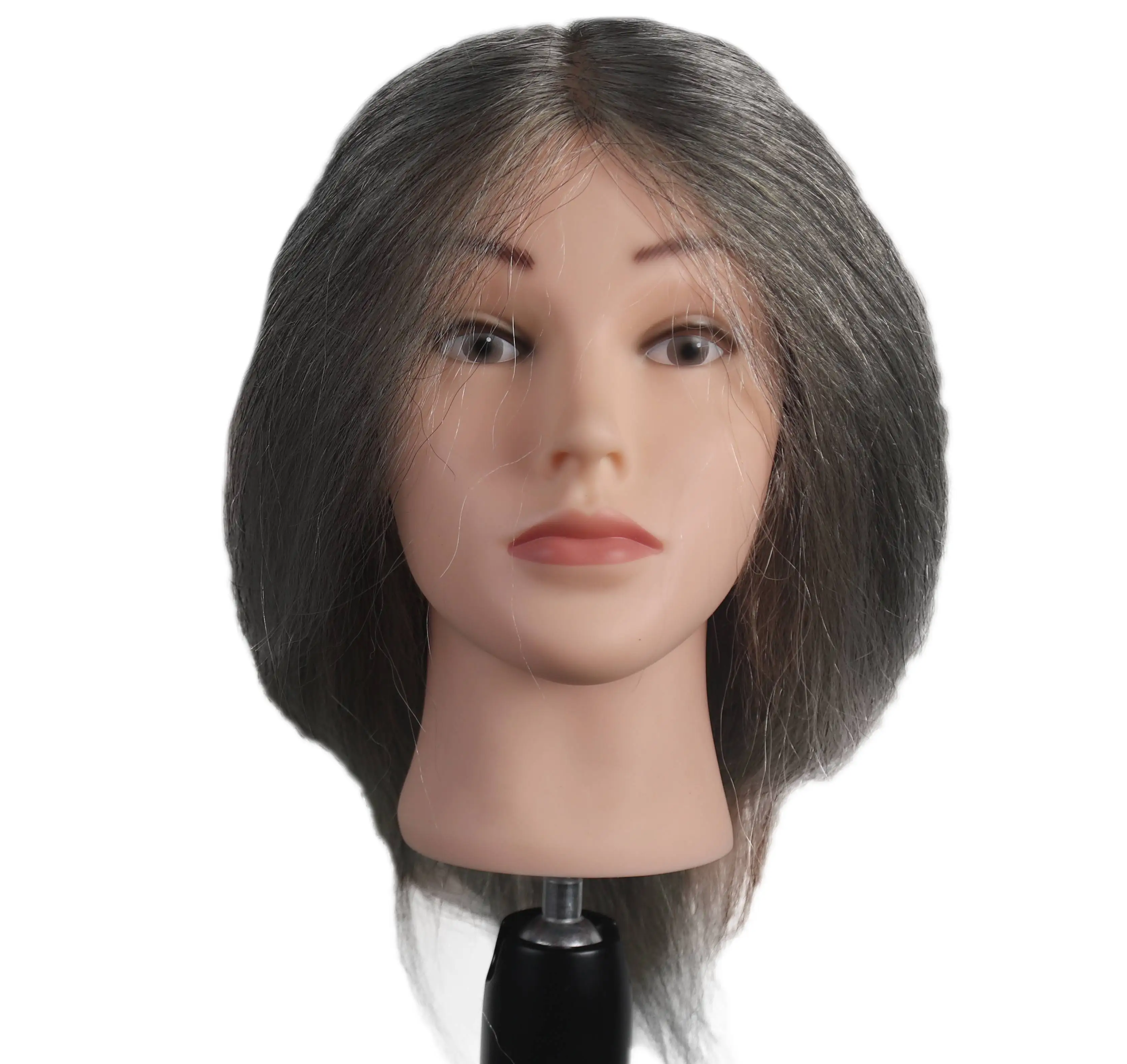 100% Real Hair Mannequin Training Head With Human Hair Doll HeadPractice Head Hairdresser