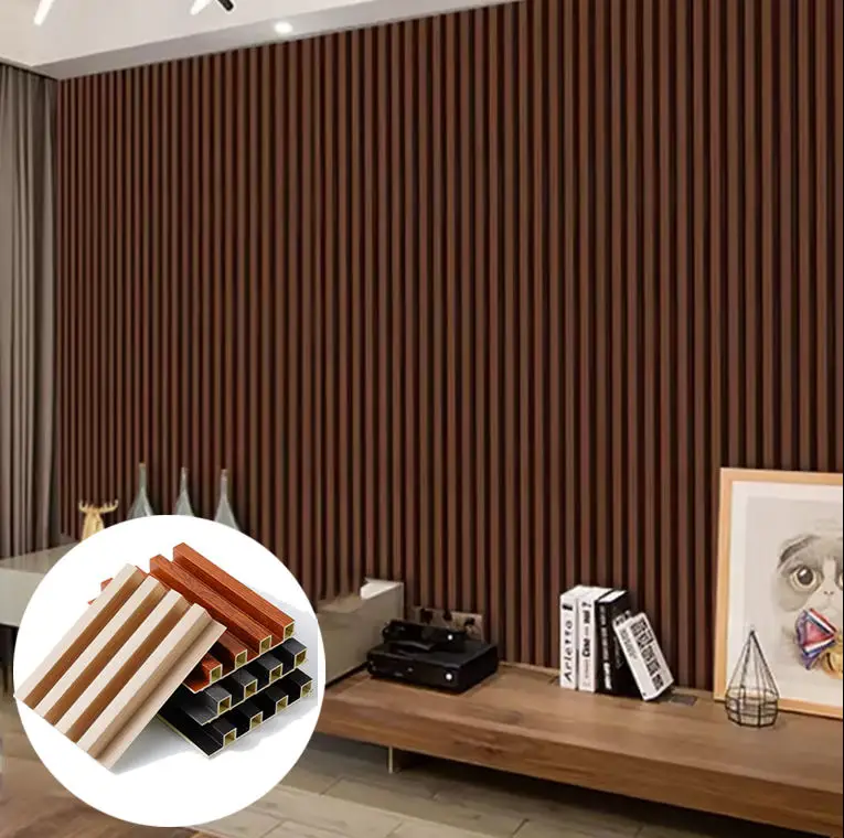 Hot quality Hollow Pvc Wall Panel Interior Decoration Wood 3d Wall Panels Design Indoor Interior Laminated Wpc Wall Panel