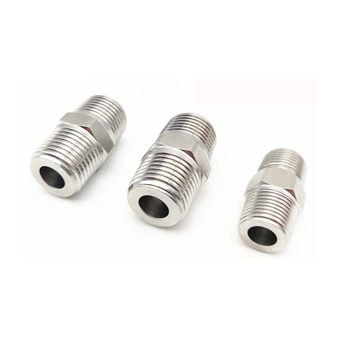 Соска шестигранная из нержавеющей стали 1/8 дюйма 1/4 3/8 1/2 NPT BSPT для измерительного манометра