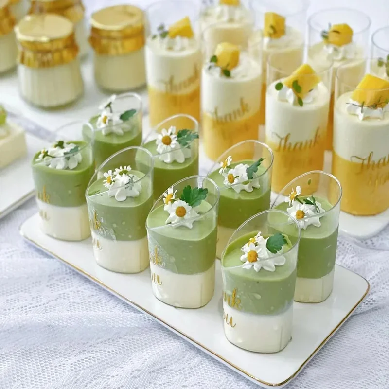 Takeaway Disposable PET Clear Plastic Cup For Cold Drink Jelly Yogurt Mousse Cookies Dessert Bubble Boba Milk Tea Cups