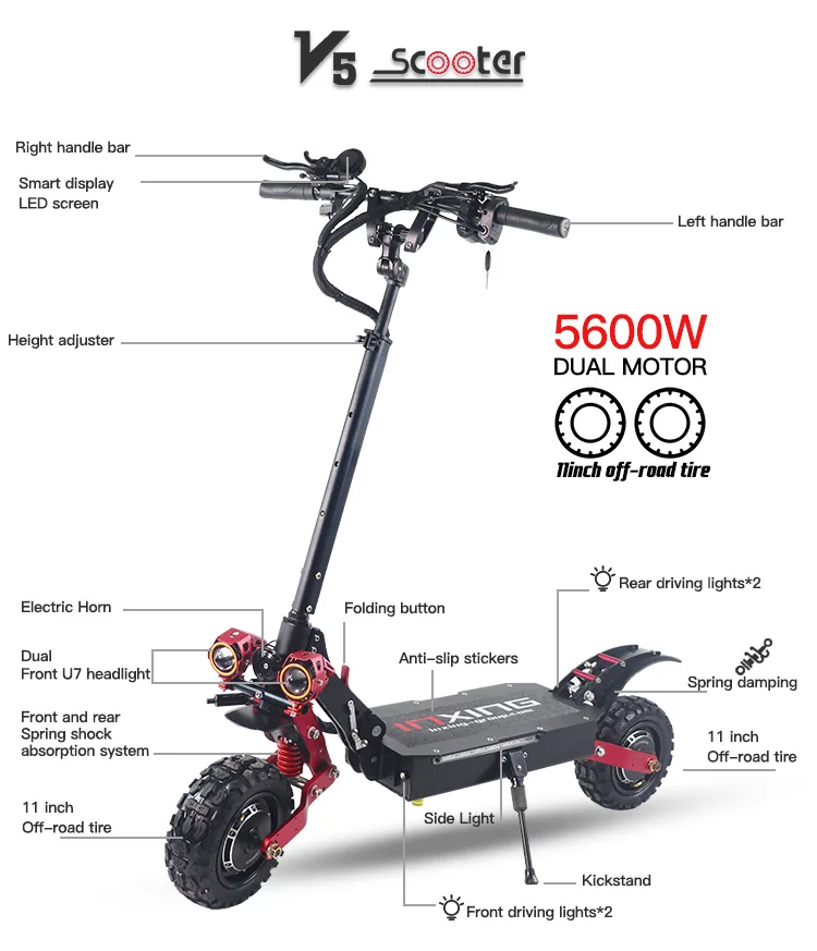 INXING hot sale easy popular new design warehouse folding cheap off road 11inch 2wheels electric scooter for  adult