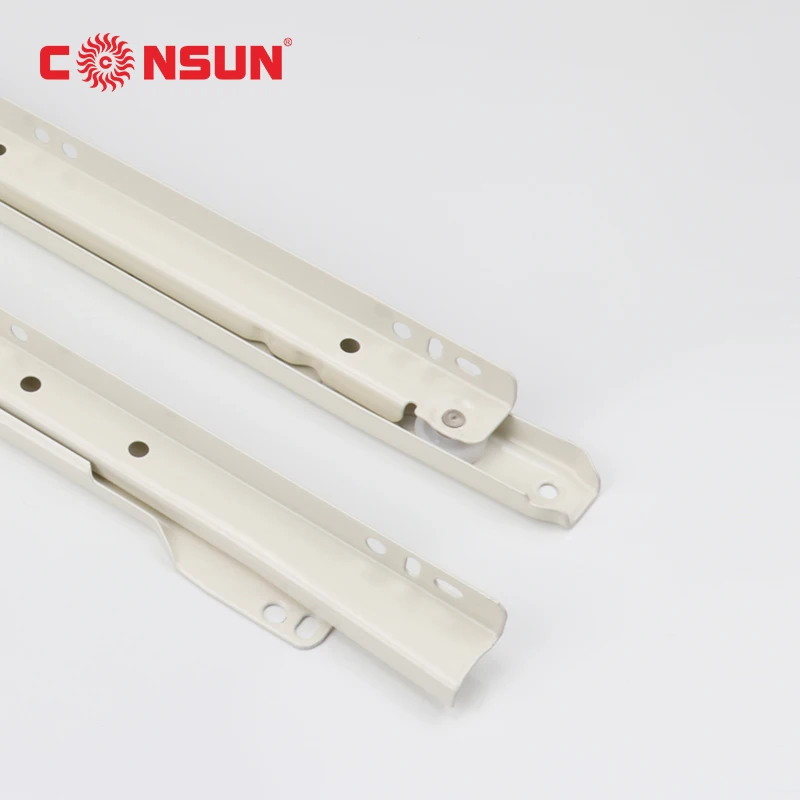 Furniture Fittings Powder Coated Roller Slide Soft Closing Drawer Guide Slide Rails hardware item
