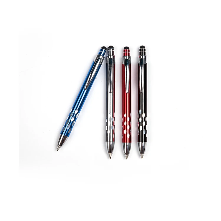 
2021 Hot Sale High Quality multi-function Touch Screen stylus Led Light Custom Logo Metal ballpoint pen 
