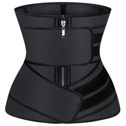 Women Waist Trainer Plus Size Slim Body Shaper Girdles Latex Zipper 9 bone Corset Waist Trainer