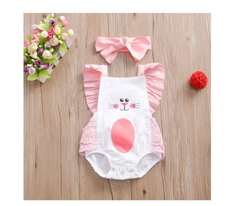 
Wholesale Baby Girls Jumpsuit Animal Printed Romper 