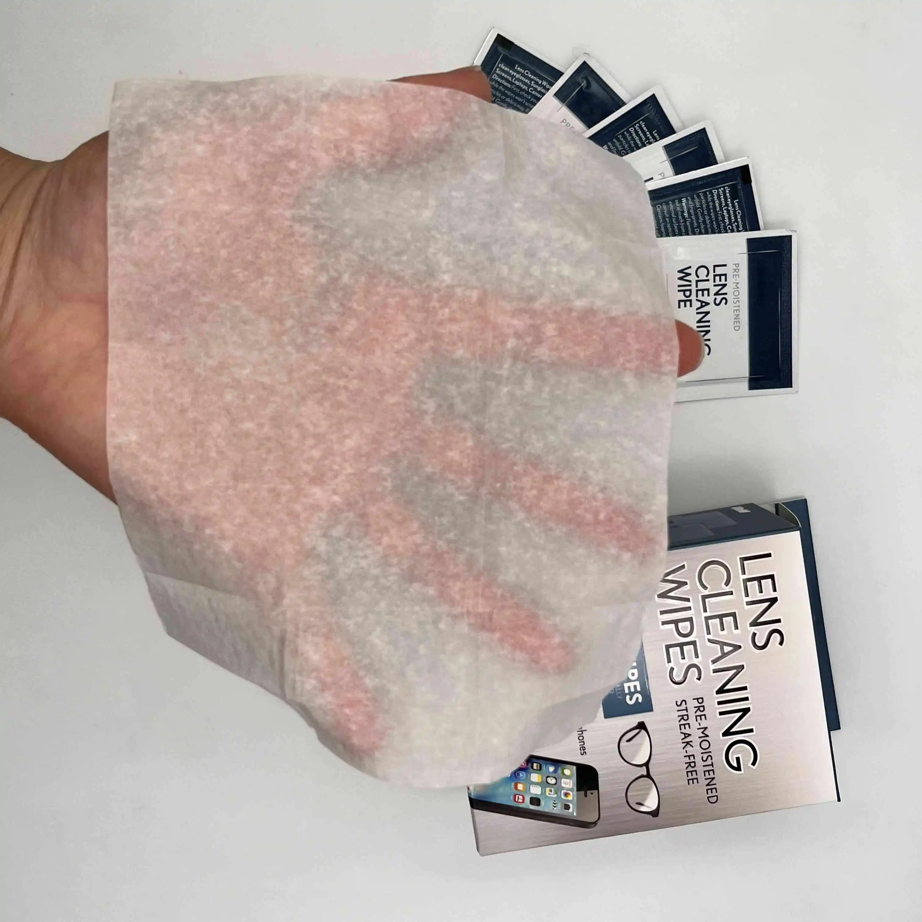 Hot Selling 50ct Glass Cleaning Anti Fog Optical Lens Cleaning Wipes For Phone Screen Dust Removal