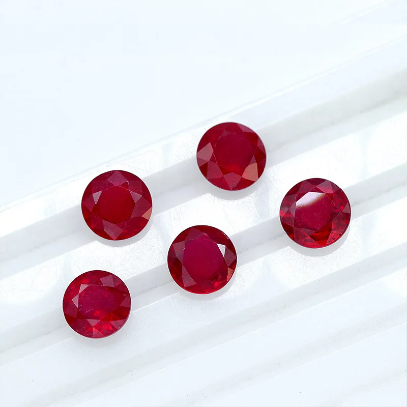 MEDBOO Fine Jewellery Manufacturer Round Cut Real Natural Pigeon Red Blood Ruby Gems Loose Gemstones For Jewelry Making