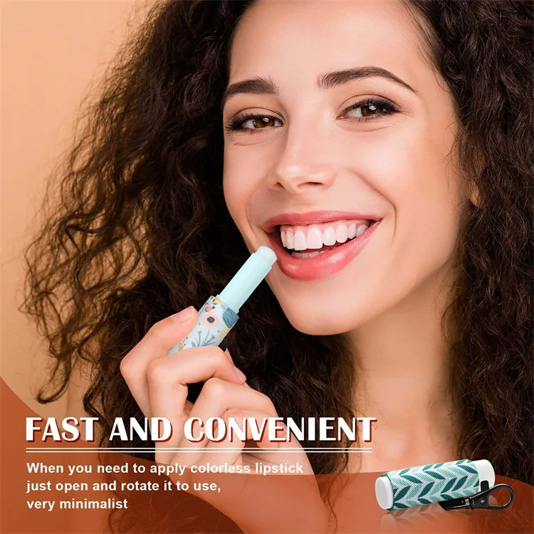 Manufacturer Custom Logo Sublimation Lip Balm Holder Sleeve Lipstick Bag Keychain Lipstick Chapstick Holder Keychain