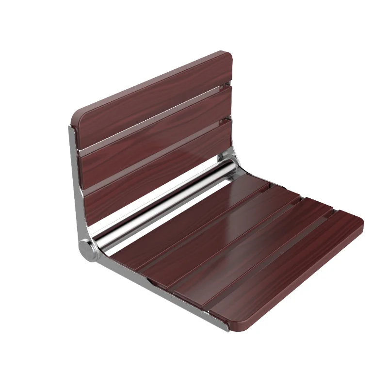 Custom Easy installation Bathroom Folding Shower Seat Wall Mounted Home Care Bathroom Bench Foldable Wooden Shower Seat