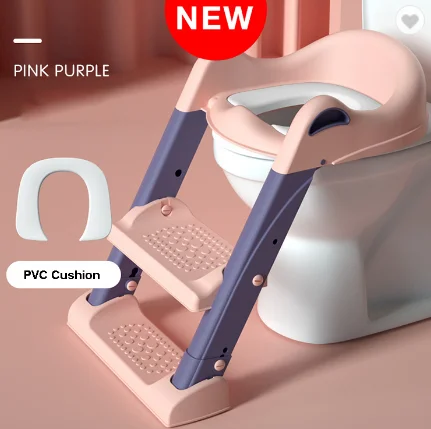 
Portable baby toilet soft seat potty chair with steps Safety Baby Potty Seat With Ladder 
