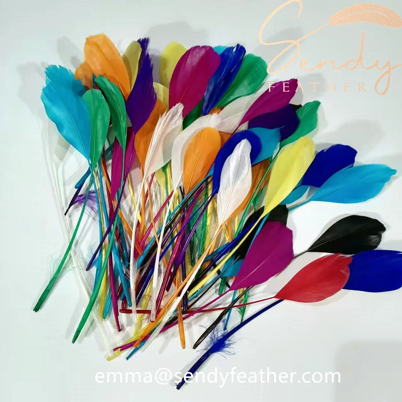 Natural feather goose 4-6' 10-15cm Dyed Stripped goose feathers for costumes hats millinery crafts decor