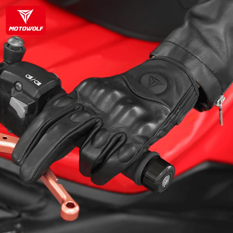 motowolf Motorcycle racing gloves bicycle riding anti-fall breathable anti-wear sheepskin gloves