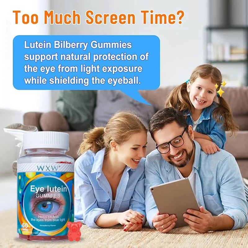Stock WXW High Quality Eye Lutein Gummies Lutein Supplement For Bright Eyes Eye Health Care Gummies