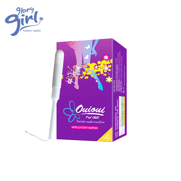 Производитель тампонов из органического хлопка да с аппликатором для картона