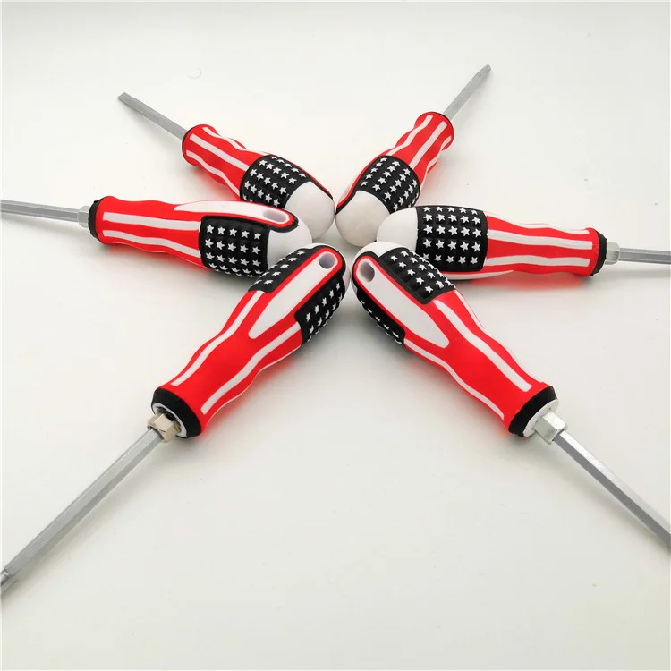 Factory high quality Cheap Price 2 Way Screwdriver with flag print on handle