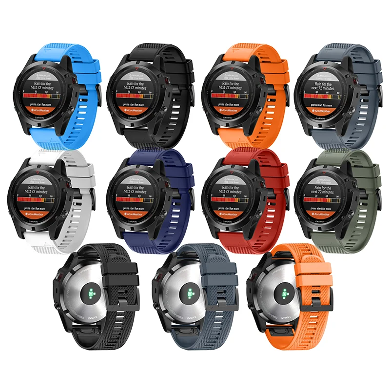 26m 22mm Watch Strap for Fenix 6x pro 5 5X Silicone Watch Bands Wristbands Strap for Fenix 5X 6X 3 3HR Garmin Watch Strap