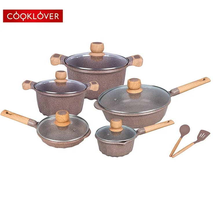  Набор посуды cooklover из 12 предметов с мраморным покрытием литого под давлением