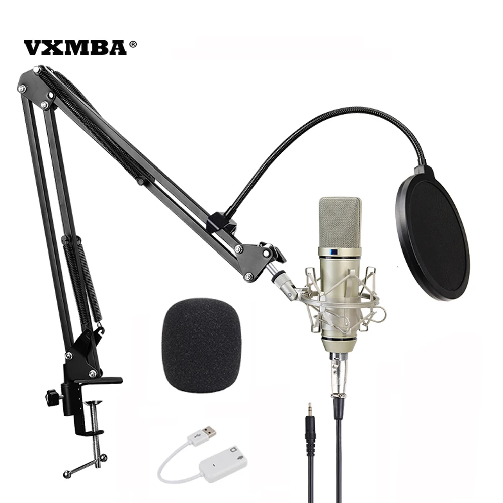 Vxmba вещания Новый Подкаст оборудование Студийный микрофон для записи U87 конденсаторный с USB компьютера
