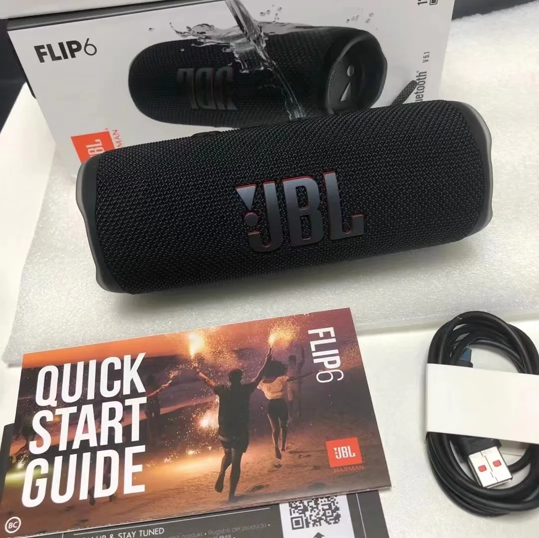 Original Genuine JBL Waterproof Flip6 Ultra Long Range Heavy Bass TWS Interconnected Wireless Bluetooth Audio System