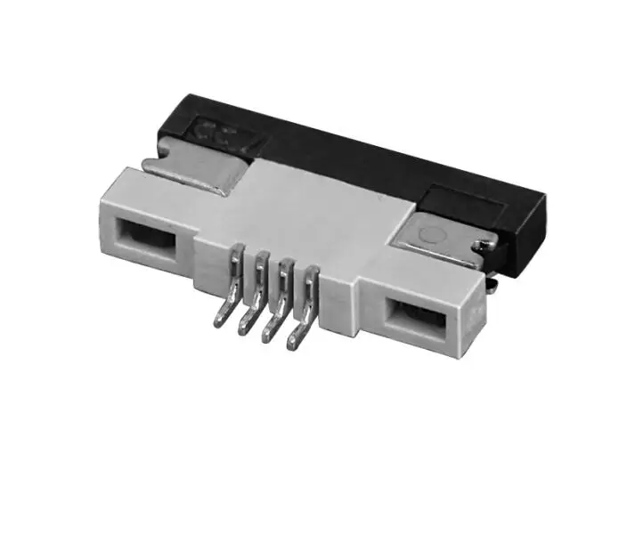 
Easy-On FPC Connector, 0.5mm Pitch, Right-Angle, Bottom Contact, 1.2mm Height, 4 Circuits, tin over Nickel Plating 
