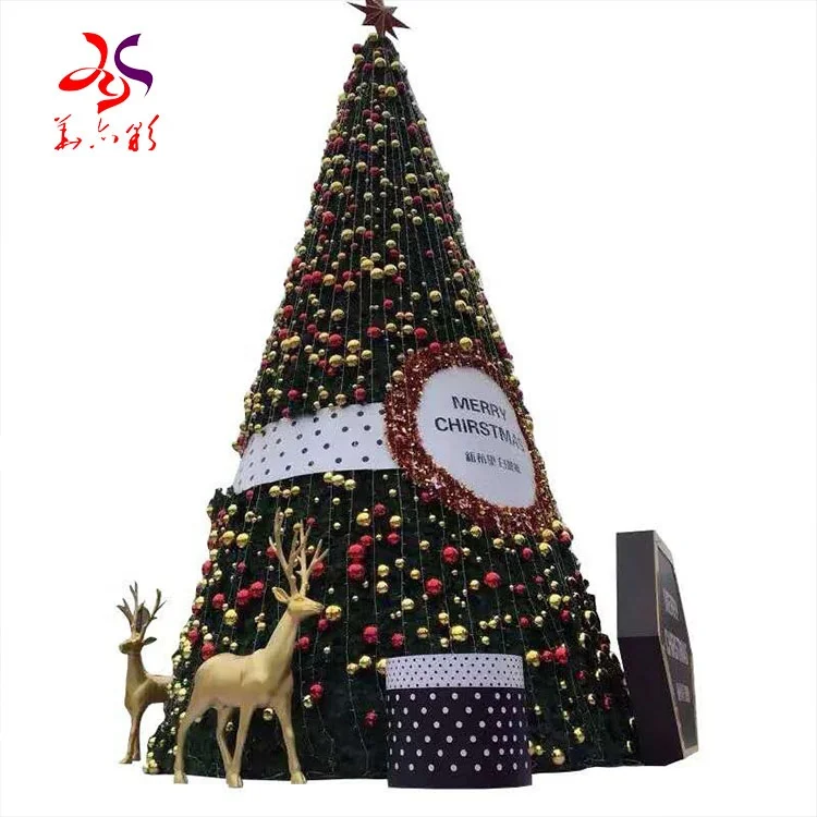 Customized Design Decoration Christmas Tree  Landscape Ornament Shopping Mall Artificial Light High-quality Christmas trees
