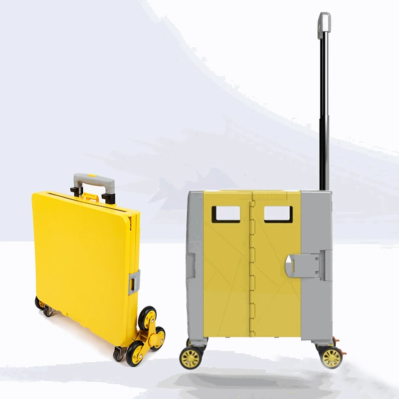 Small mini supermarket take portable folding shopping cart trolley with seat